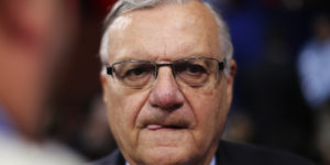 TAMPA, FL - AUGUST 29: Maricopa County, Arizona Sheriff Joe Arpaio attends the third day of the Republican National Convention at the Tampa Bay Times Forum on August 29, 2012 in Tampa, Florida. Former Massachusetts Gov. Mitt Romney was nominated as the Republican presidential candidate during the RNC, which is scheduled to conclude August 30. (Photo by Spencer Platt/Getty Images)